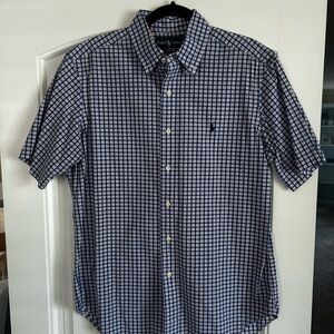 Ralph Lauren Navy and White Plaid Shirt